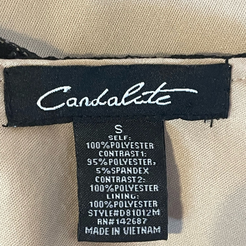 ✨Candalite Black and Tan Sleeveless V-Neck Formal Maxi Gown✨ - Picture 7 of 8